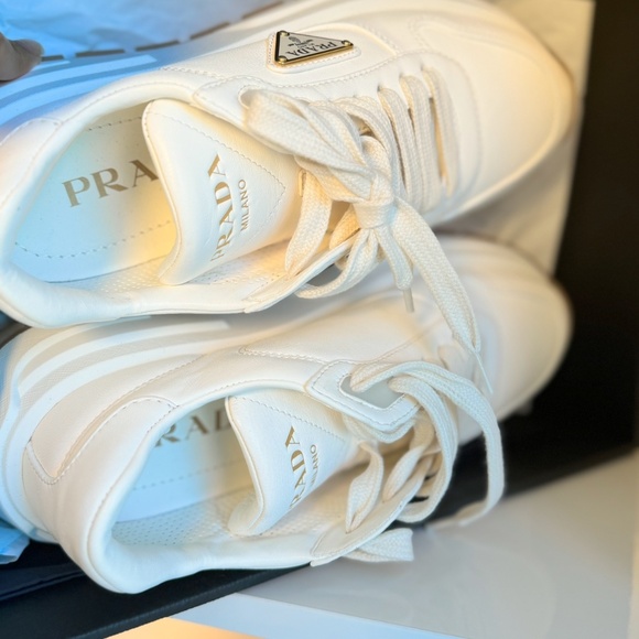 Prada Ivory Leather sneakers - Picture 7 of 13